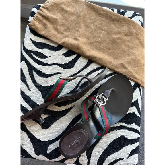 Gucci low kitten heel sandals, size 7, comes with dust bag - Picture 1 of 12